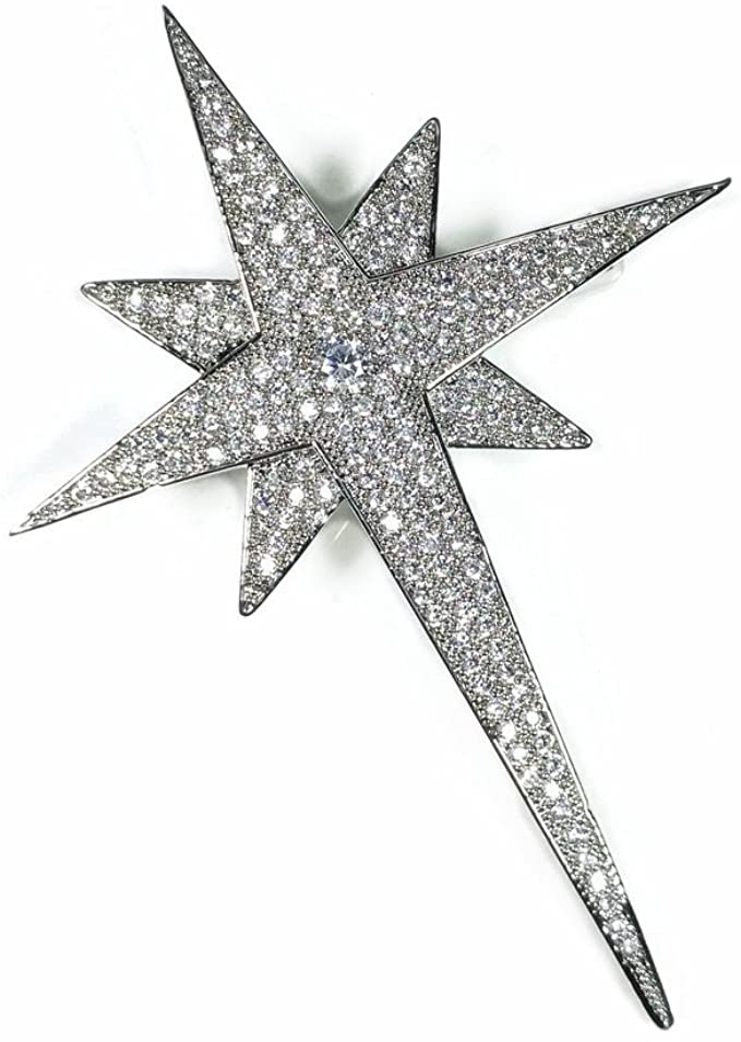 Dropship Dainty Sun And Stars Brooch Pin For Women Girls Delicate Cubic  Zirconia Crystal Universe Starry