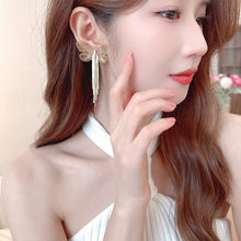 Load image into Gallery viewer, Chic Fashion Silver Metal Butterfly &amp; Long Tassel Earrings
