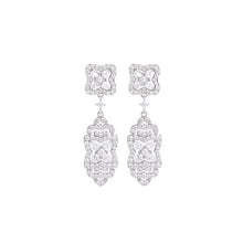 Load image into Gallery viewer, Fancy Stylish Layered Four-Petal Flower Drop Earrings
