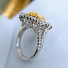 Load image into Gallery viewer, Splendid Big Yellow Oval Stone Cocktail Rings for Women Dressy
