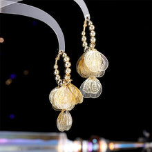 Load image into Gallery viewer, Chic Fashion Beads Hoop &amp; Floral Petal Tassel Earrings
