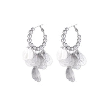 Load image into Gallery viewer, Chic Fashion Beads Hoop &amp; Floral Petal Tassel Earrings
