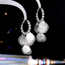 Load image into Gallery viewer, Chic Fashion Beads Hoop &amp; Floral Petal Tassel Earrings
