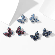 Load image into Gallery viewer, Chic Fashion Colored Cubic Zircon Butterfly Stud Earrings for Women Daily Wear
