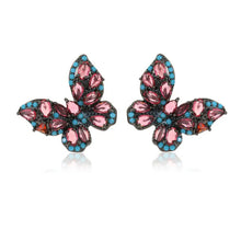 Load image into Gallery viewer, Chic Fashion Colored Cubic Zircon Butterfly Stud Earrings for Women Daily Wear
