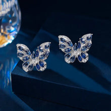 Load image into Gallery viewer, Chic Fashion Colored Cubic Zircon Butterfly Stud Earrings for Women Daily Wear
