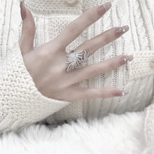 Load image into Gallery viewer, Chic Fashion Fulll Micro CZ Statement Wrapped Feather Cocktail Rings for Women Party
