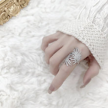 Load image into Gallery viewer, Chic Fashion Fulll Micro CZ Statement Wrapped Feather Cocktail Rings for Women Party
