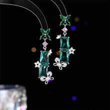 Load image into Gallery viewer, Chinese Traditional Design Green Bamboo Drop Earrings for Cheongsam HanFu Dressy Jewelry
