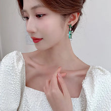 Load image into Gallery viewer, Chinese Traditional Design Green Bamboo Drop Earrings for Cheongsam HanFu Dressy Jewelry
