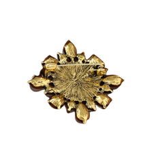 Load image into Gallery viewer, Glossy Iridescent Accent Round Imitated Pearl Brooch Starburst Costume Jewelry
