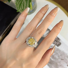 Load image into Gallery viewer, Gorgeous Marquise CZ and Yellow Square Cocktail Rings for Summer Dressy Jewelry
