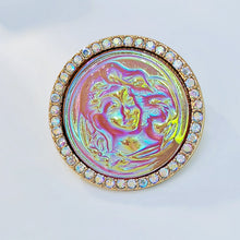 Load image into Gallery viewer, Retro Vintage Craft Beauty Round Cameo Brooch with AB Accent
