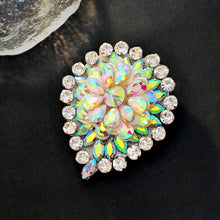 Load image into Gallery viewer, Brilliant Aurora Borealis Round Teardrop Brooch Pin Wedding Accessory
