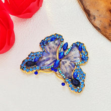 Load image into Gallery viewer, Gorgeous Blue Crystal and Enamel Butterfly Broach Pin Bug Unisex Jewelry
