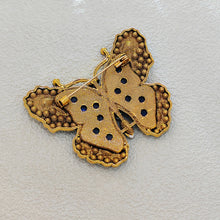 Load image into Gallery viewer, Gorgeous Blue Crystal and Enamel Butterfly Broach Pin Bug Unisex Jewelry
