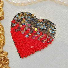 Load image into Gallery viewer, Gorgeous Valentines Red Heart Brooch Pin with AB Accent Rhinestone Jewelry
