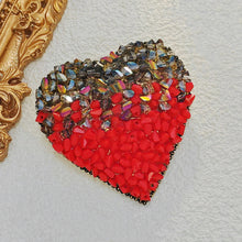 Load image into Gallery viewer, Gorgeous Valentines Red Heart Brooch Pin with AB Accent Rhinestone Jewelry
