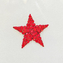 Load image into Gallery viewer, Jewelblings Stunning Full Micro Pave Red Crystal Five-Pointed Star Brooch and Pin Anniversary Winter Holiday Jewelry for Women Sweater Coat
