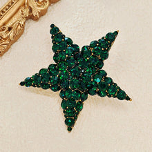 Load image into Gallery viewer, Gorgeous Large Green Star Brooch Pin Themed Party Accessory
