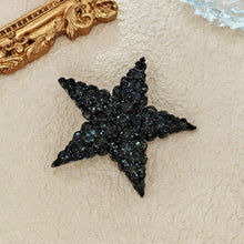 Load image into Gallery viewer, Sparkles Black Crystal Five-Point Star Brooch Pin for Unisex Jewelry
