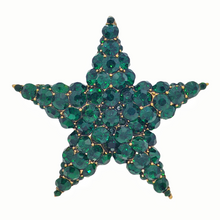 Load image into Gallery viewer, Gorgeous Large Green Star Brooch Pin Themed Party Accessory
