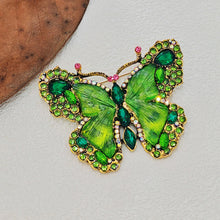 Load image into Gallery viewer, Fabulous Vintage Green Butterfly Brooch Statement Bug Jewelry
