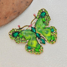 Load image into Gallery viewer, Fabulous Vintage Green Butterfly Brooch Statement Bug Jewelry
