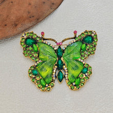 Load image into Gallery viewer, Fabulous Vintage Green Butterfly Brooch Statement Bug Jewelry
