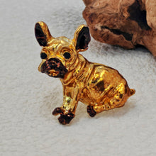 Load image into Gallery viewer, Antique Enamel French Bulldog Lapel Pin Brooch Pet Lovers Clip Jewelry
