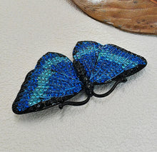 Load image into Gallery viewer, Gorgeous Blue Crystal Rhinestone Morpho Butterfly Brooch Pin, Costume Jewelry
