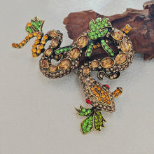 Load image into Gallery viewer, Vintage Style Sparkly Wind Branch Snake Brooch, Serpent Statement Jewelry
