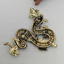 Load image into Gallery viewer, Vintage Style Sparkly Wind Branch Snake Brooch, Serpent Statement Jewelry
