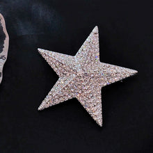 Load image into Gallery viewer, Sparkles Silver-tone Solid Five Point Star Brooch, Vintage Galaxy Accessory
