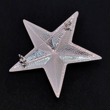 Load image into Gallery viewer, Sparkles Silver-tone Solid Five Point Star Brooch, Vintage Galaxy Accessory
