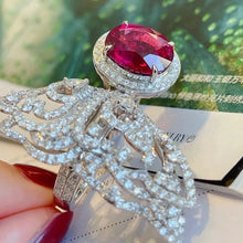 Load image into Gallery viewer, Nature Inspiration Blood Red Butterfly Cocktail Rings for Women Party
