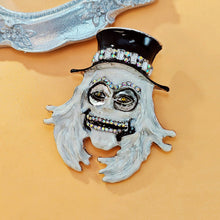 Load image into Gallery viewer, Punk Style Enamel Wear Hat Skull Skeleton Brooches Halloween Festival Jewelry
