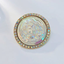 Load image into Gallery viewer, Retro Vintage Craft Beauty Round Cameo Brooch with AB Accent
