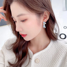 Load image into Gallery viewer, Elegant Full Pave CZ Ribbon Bowtie Earrings for Women Daily Wear
