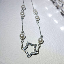 Load image into Gallery viewer, Elegant 16.9 inch Imitated Pearls &amp;Opens Five Pointed Star Necklace for Women Jewelry
