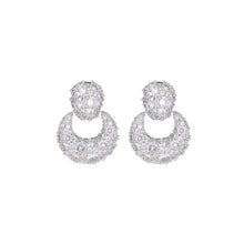 Load image into Gallery viewer, Sparkles Cubic Zircon Geometric Hollow Earrings Open Circle Jewelry
