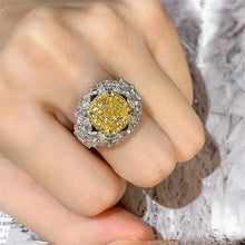 Load image into Gallery viewer, Gorgeous Marquise CZ and Yellow Square Cocktail Rings for Summer Dressy Jewelry
