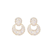 Load image into Gallery viewer, Sparkles Cubic Zircon Geometric Hollow Earrings Open Circle Jewelry
