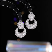 Load image into Gallery viewer, Sparkles Cubic Zircon Geometric Hollow Earrings Open Circle Jewelry
