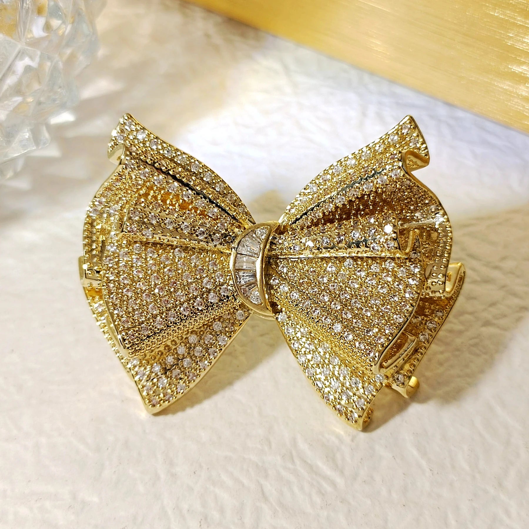 Rhinestone Accessories Pin, Rhinestone Bow Brooch