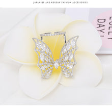 Load image into Gallery viewer, Jewelblings Gorgeous Opens Marquise Shape Stone Accent Dancing Butterfly Open Ring Summer Accessory
