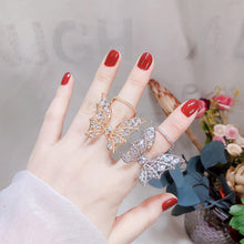 Load image into Gallery viewer, Jewelblings Gorgeous Opens Marquise Shape Stone Accent Dancing Butterfly Open Ring Summer Accessory
