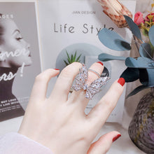 Load image into Gallery viewer, Jewelblings Gorgeous Opens Marquise Shape Stone Accent Dancing Butterfly Open Ring Summer Accessory
