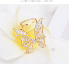 Load image into Gallery viewer, Jewelblings Gorgeous Opens Marquise Shape Stone Accent Dancing Butterfly Open Ring Summer Accessory
