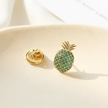 Load image into Gallery viewer, Jewelblings Tropical Fruit Jewelry Green Pineapple Lapel Pin
